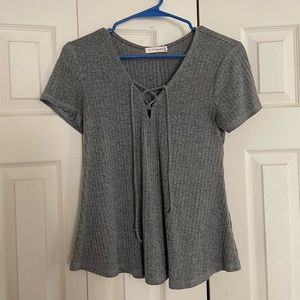 Live to be Spoiled Brand Lace-up Shirt